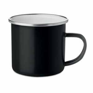 Taza de metal esmaltado 350 ml - PLATEADO